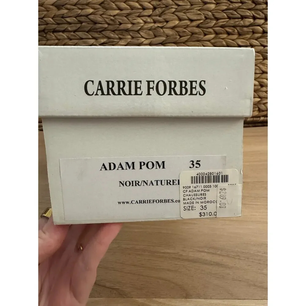 Carrie Forbes Adam Pom raffia Slide Sandals